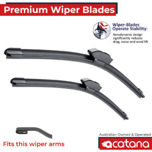 acatana Front Wiper Blades for Isuzu D-MAX RT 2012 2013 - 2020 Pair of 22" + 19" Windscreen Replacement Set