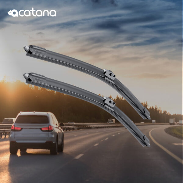 acatana Front Wiper Blades for Nissan Qashqai J11 2014 2015 2016 2017 - 2021 Pair of 26" + 17" Frameless