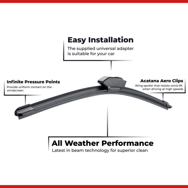 acatana Front Wiper Blades for Kia Sorento MQ4 2020 - 2022 Pair of 26" + 18" Windscreen Replacement