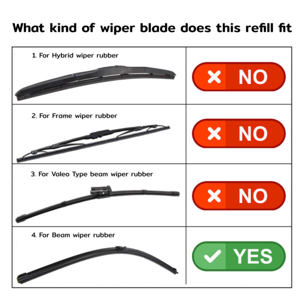 28" Wiper Blade Refill Windshield Strip Replacement 6 mm A-Grade Rubber 70 cm