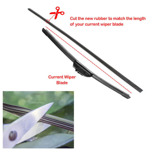 28" Wiper Blade Refill Windshield Strip Replacement 6 mm A-Grade Rubber 70 cm