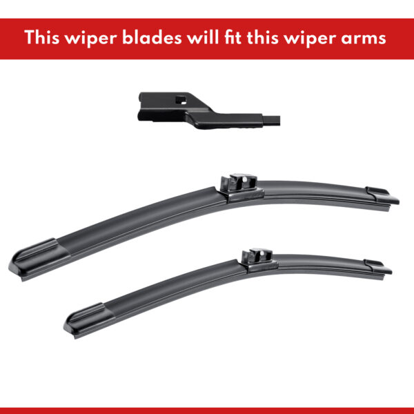 Ford Fiesta WS WT WZ 2009 - 2018 26" + 16" Wiper Blades by acatana for Front Windscreen