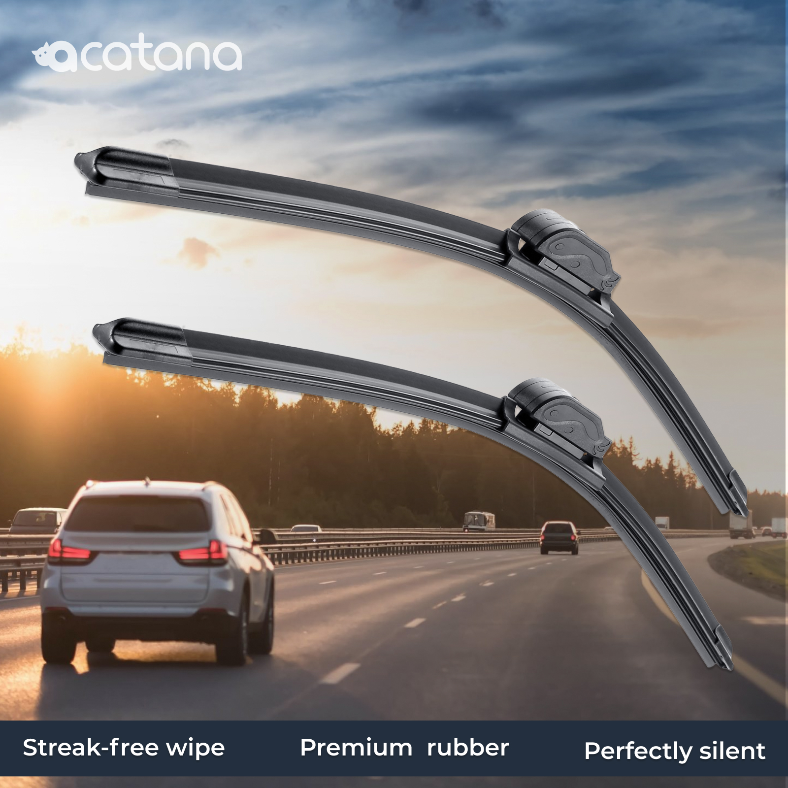 Aero Wiper Blades for Nissan 200SX S15 2000 - 2003 Pair Pack 3 Aurus Auto Aero Wiper Blades for Nissan 200SX S15 2000 - 2003 Pair Pack