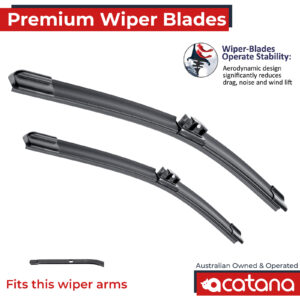 acatana Front Wiper Blades for Mini Cabrio R57 Facelift 2013 - 2015 Pair of 18" + 19" Windscreen Replacement
