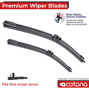 acatana Front Wiper Blades for Volkswagen Polo 9N 2002 - 2005 Pair of 21" + 17" Windscreen Replacement