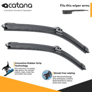 acatana Front Wiper Blades for Land Rover Discovery V L462 2016 2017 - 2020 Pair 24" + 20" Windscreen Replacement Set