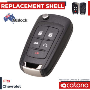 Acatana Remote Flip Car Key Shell Case Blank Fob For Chevrolet Volt 2012 - 2014 5 Button