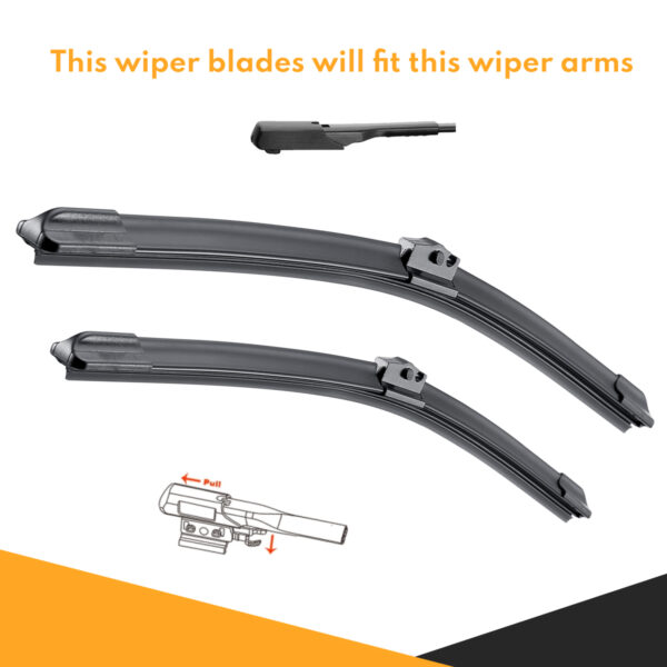 acatana Front Wiper Blades for Mercedes-Benz Vito W447 2015 2016 2017 - 2020 Pair 28" + 18" Windscreen Replacement Set