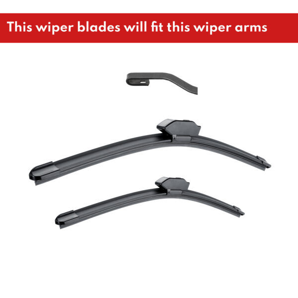 Ultraflex Wiper Blades Set fit Nissan Pulsar B17 C12 2012 - 2017 Front