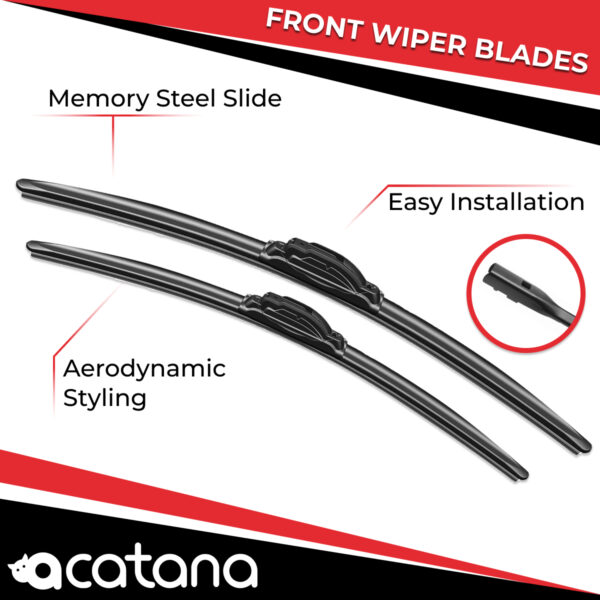 acatana Front Wiper Blades for Alfa Romeo Giulietta 2011 - 2021 Hatch Pair of 24" + 18" Windscreen Replacement