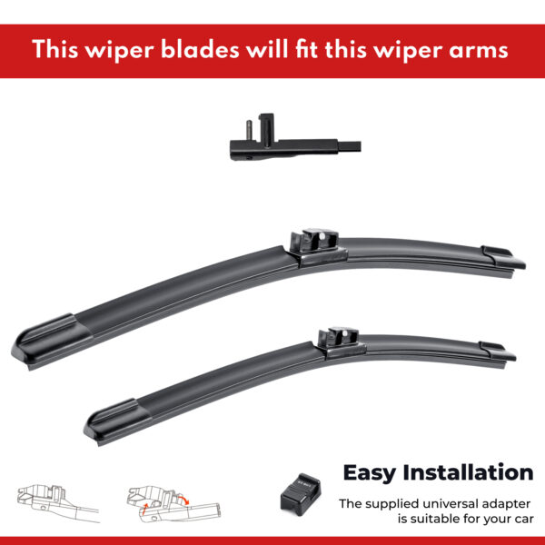 acatana Front Wiper Blades for Mercedes-Benz E-Class A207 2010 - 2013 Pair of 24" + 24" Front Windscreen Replacement Set