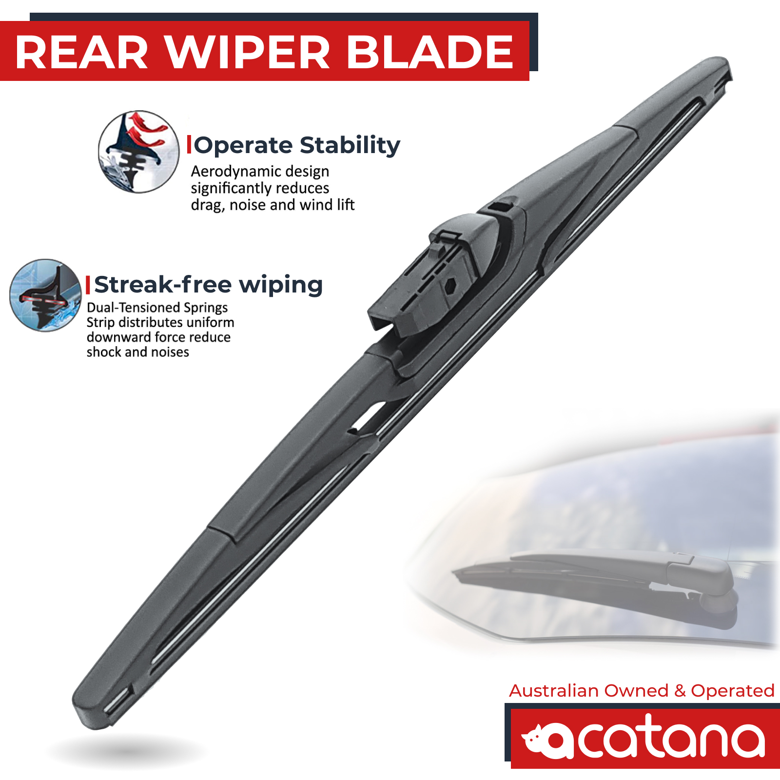 Rear Wiper Blade for Holden Trailblazer RG 2016 - 2020 SUV 1 Aurus Auto acatana Rear Wiper Blade For Holden Trailblazer RG SUV 2016 2017 - 2020 11 Inch 275mm Replacement