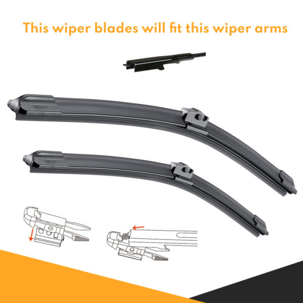 acatana Front Windscreen Wiper Blades for Nissan Dualis J10 2007 2008 2009 - 2013 Pair of 24" + 15" Replacement