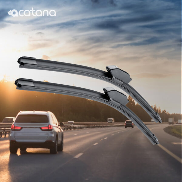 Fits Mazda 3 BM BN 2013 - 2019 24" + 18" Wiper Blades by acatana for Front Windscreen