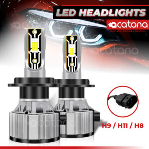 acatana S9 LED Headlight H11 H8 H9 Globes Kit Bulbs Hight Low Beam 12000LM Brighter White Head Light Сonversion for Сar Assembly Headlamp Replacement