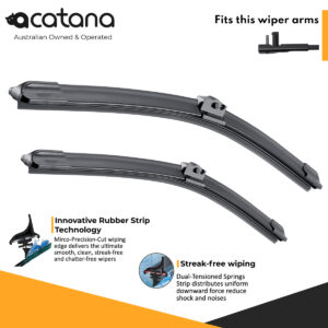 acatana Front Windscreen Wiper Blades for Mercedes-Benz C-Class C204 Coupe 2011 2012 2013 Pair of 24" + 24" Replacement