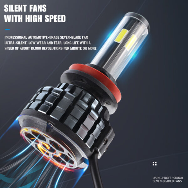X6S LED Headlight Globes Kit H11 H9 H8 Conversion Bulb