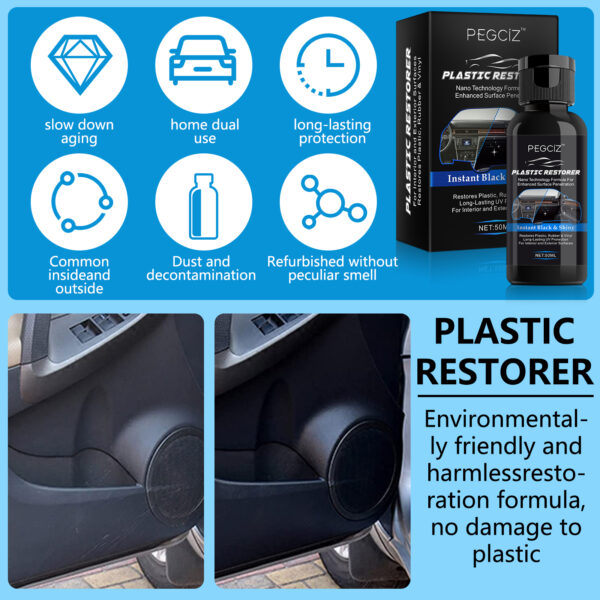 Car Plastic Revitalizing Restorer Coating Nano Plastic parts Refurbish Agent Recovery Revive Interior Panel 50ml
