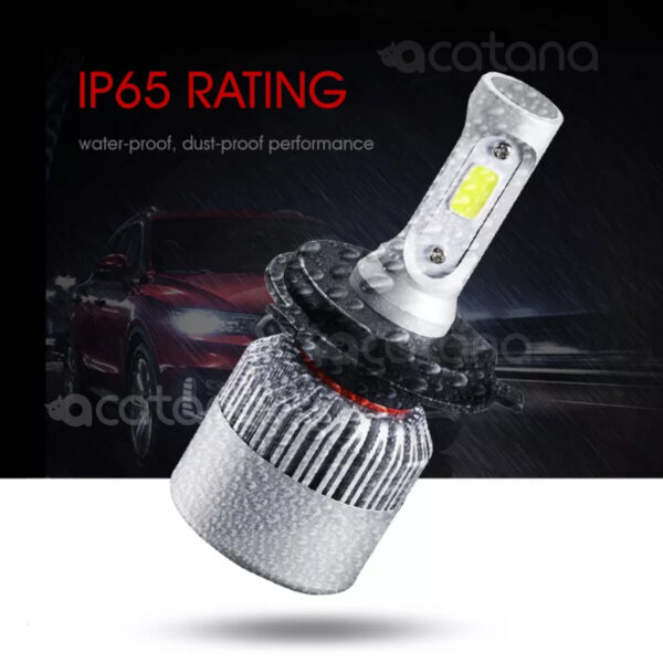 S2 Headlight Head Lamp Kit H7 Beam LED Globes White Hight Low Xenon 16000LM 72W Conversion Car Bulbs