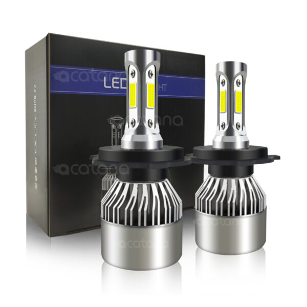 S2 Headlight Head Lamp Kit H7 Beam LED Globes White Hight Low Xenon 16000LM 72W Conversion Car Bulbs