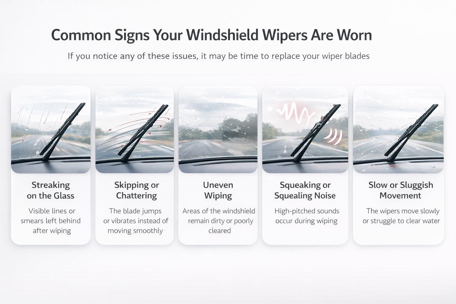 Signs It's Time to Change Your Wiper Blades 4 Aurus Auto Signs of Malfunctioning Wipers