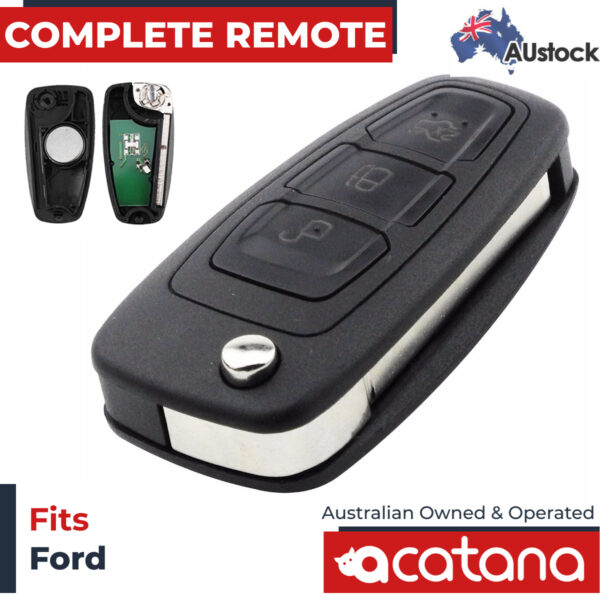 Remote Flip Car Key For Ford Fairlane BF 2005 - 2007 Transponder 4D63 433 MHz 3B