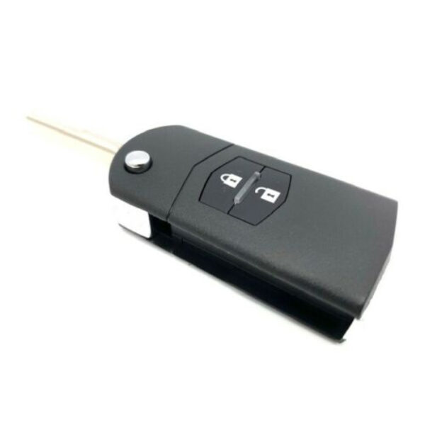 Remote Flip Key Transponder For Mazda 2 2002 - 2006 4D63 433 MHz 2 Button Uncut
