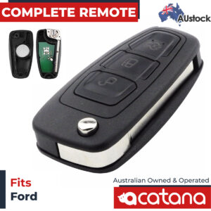 Remote Flip Key For Ford Falcon FG 2008 - 2011 Transponder 4D63 433 MHz 3 Button