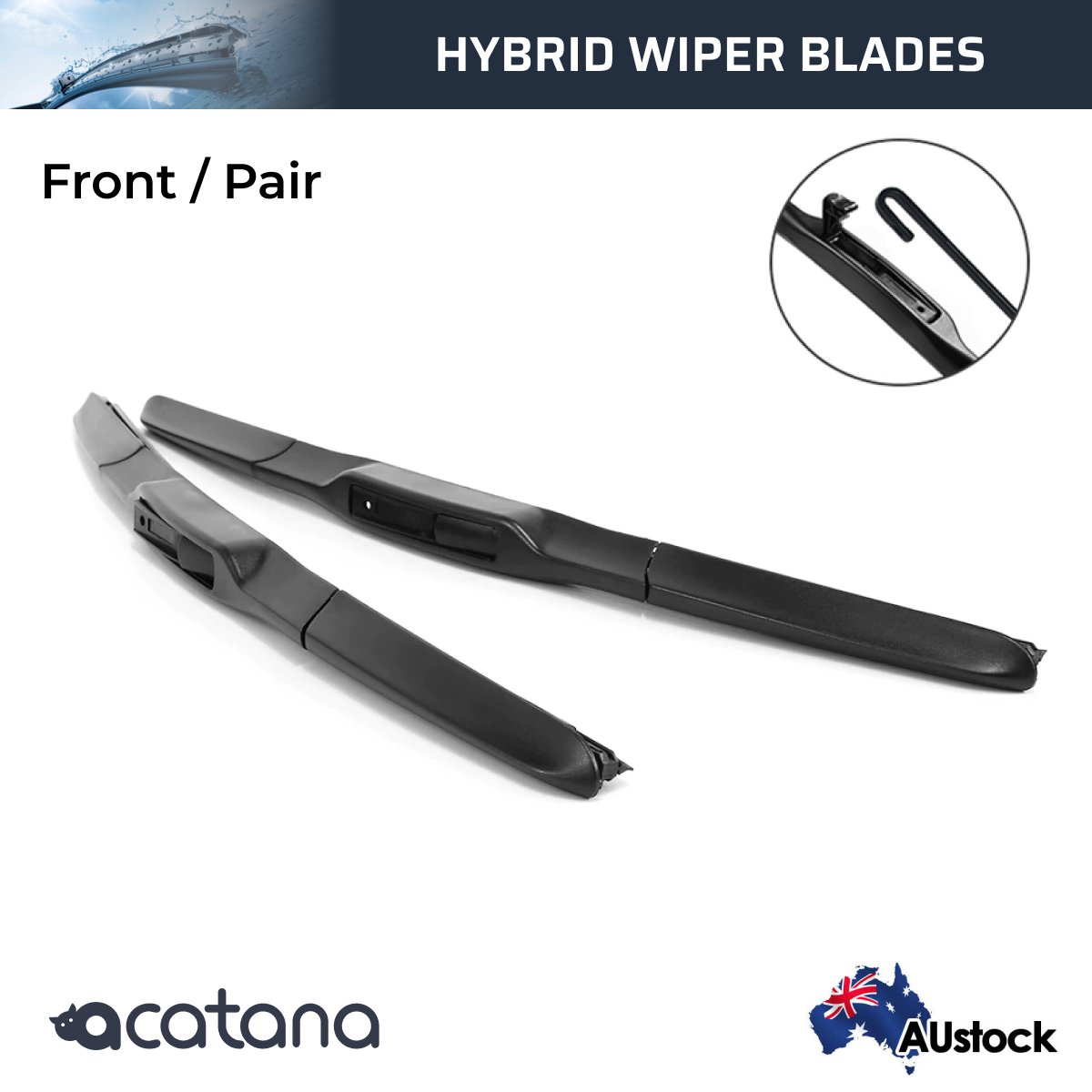 Hybrid Wiper Blades fit Mitsubishi ASX XA XB XC XD 2010 - 2023, Twin Kit 1 Aurus Auto Hybrid Wiper Blades fits Mitsubishi ASX XA XB XC XD 2010 - 2022 Twin Kit