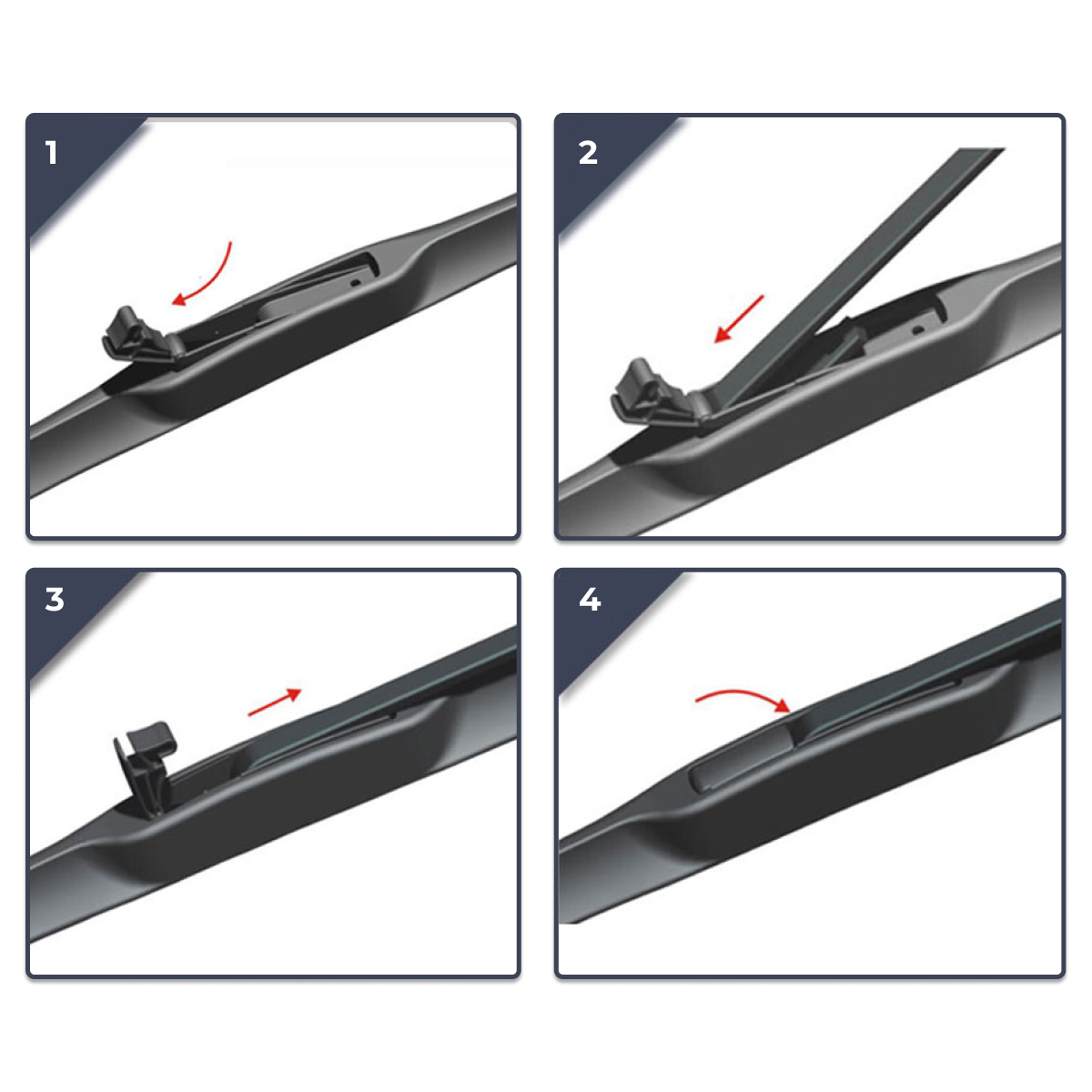 Hybrid Wiper Blades fit Mitsubishi ASX XA XB XC XD 2010 - 2023, Twin Kit 5 Aurus Auto Hybrid Wiper Blades fits Mitsubishi ASX XA XB XC XD 2010 - 2022 Twin Kit