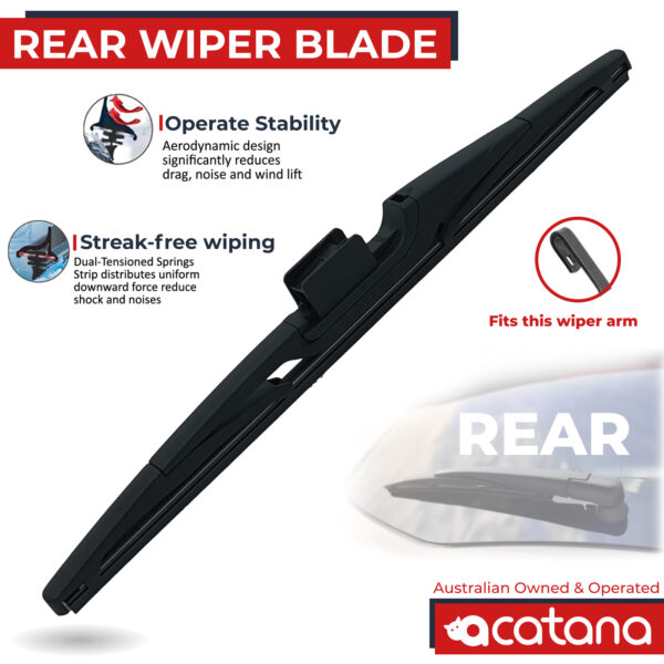 Rear Wiper Blade for Hyundai Excel X2 Hatch 1990 - 1994 16" 400mm Replacement Kit