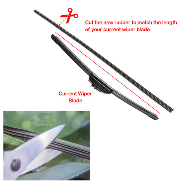 18" / 45 cm Wiper Blade Refill Rubber Replacement Insert, 6 mm, 1pcs
