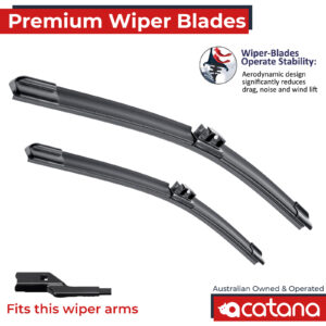 Premium Wiper Blades Set fit GMC Sierra 2500 Series 2015 - 2023 Front