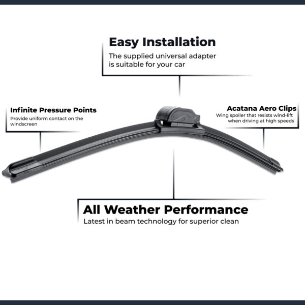 Aero Wiper Blades for Subaru Impreza WRX VB 2022 - 2024, Pair Pack