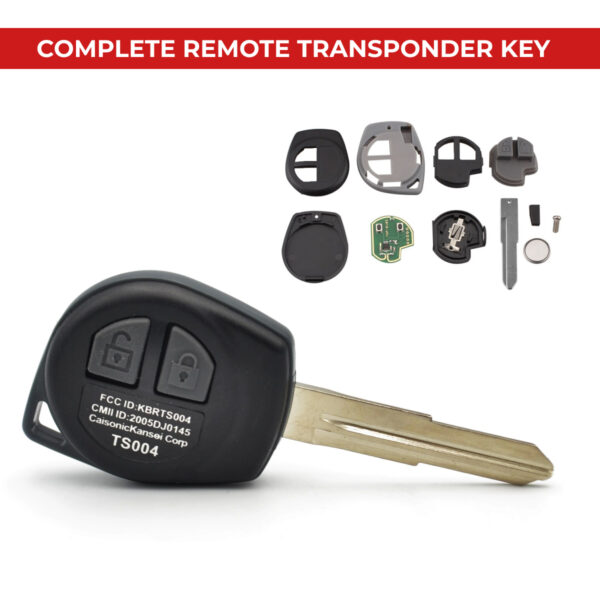 Complete Remote Flip Key Shell Case For Suzuki Grand Vitara 2005 - 2013