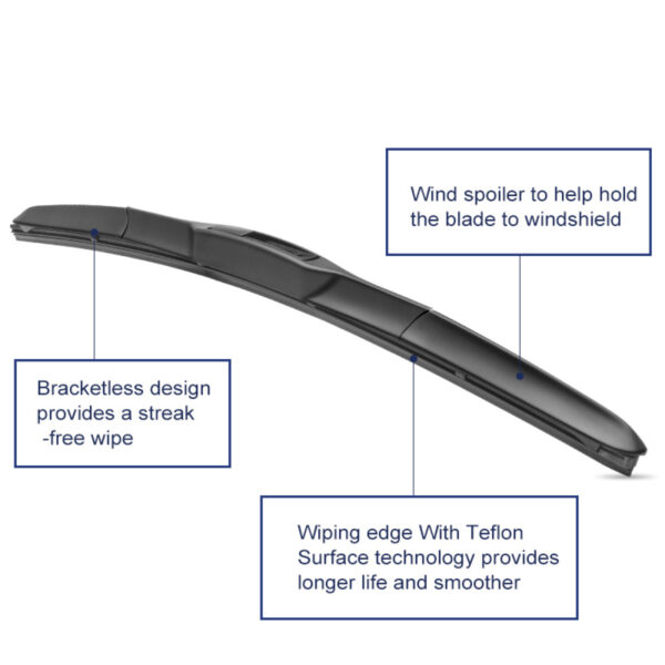 Hybrid Wiper Blades fit Smart ForTwo A450 2004 - 2006, Twin Kit