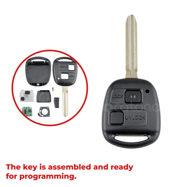 Remote Car Key Replacement for Toyota Avensis Verso 2001 - 2003