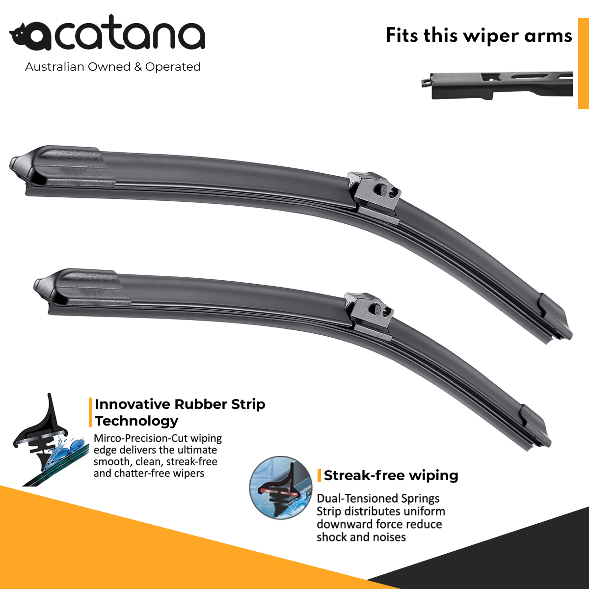 Windscreen Wiper Blades for BMW M6 E63 2005 - 2010, (KIT of 2 pcs) 1 Aurus Auto Windscreen Wiper Blades for BMW M6 E63 2005 - 2010, (KIT of 2 pcs)