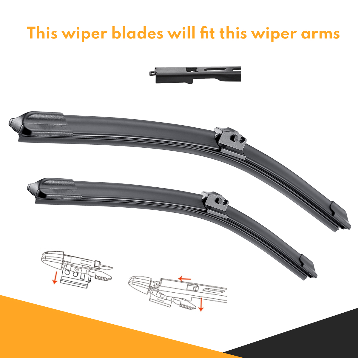 Windscreen Wiper Blades for BMW M6 E63 2005 - 2010, (KIT of 2 pcs) 4 Aurus Auto Windscreen Wiper Blades for BMW M6 E63 2005 - 2010, (KIT of 2 pcs)
