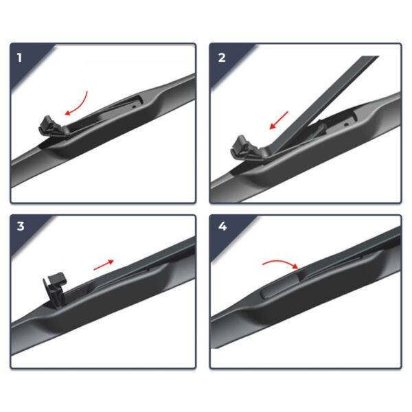 Hybrid Wiper Blades fit Land Rover Discovery Sport L550 2015 - 2021, Twin Kit