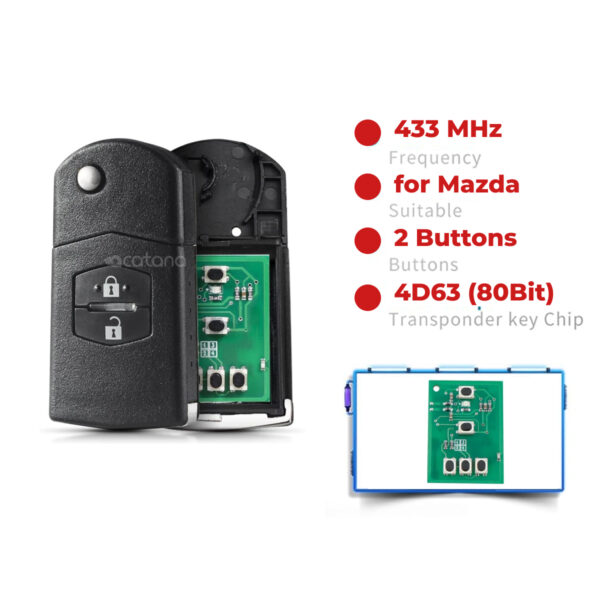 Remote Car Key for Mazda 3 BL 2009 - 2014