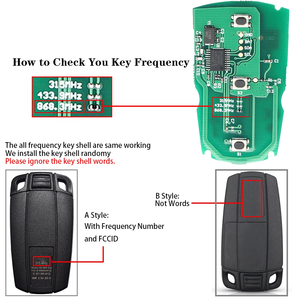 Remote Car Key Replacement for BMW X6 E71 E72 2008 - 2012 11 Aurus Auto Remote Car Key Replacement for BMW X6 E71 E72 2008 - 2012