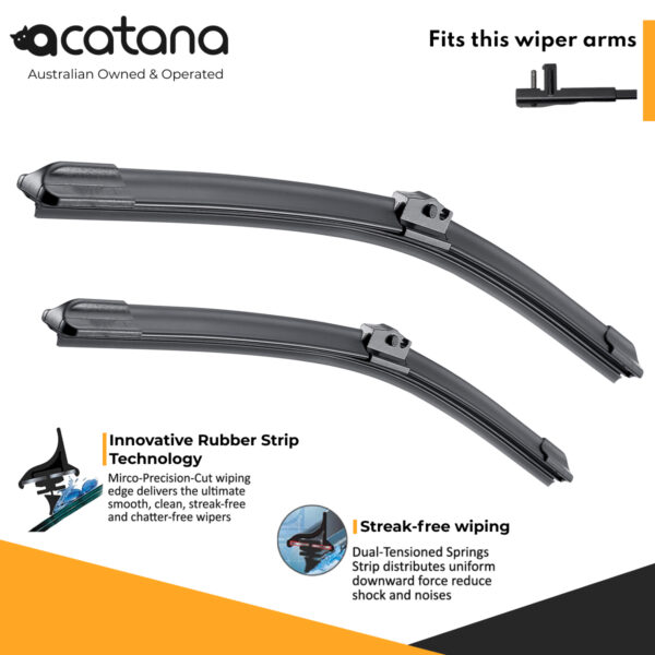 Windscreen Wiper Blades for SKODA Octavia Scout 1Z 2008 - 2013, (KIT of 2pcs)