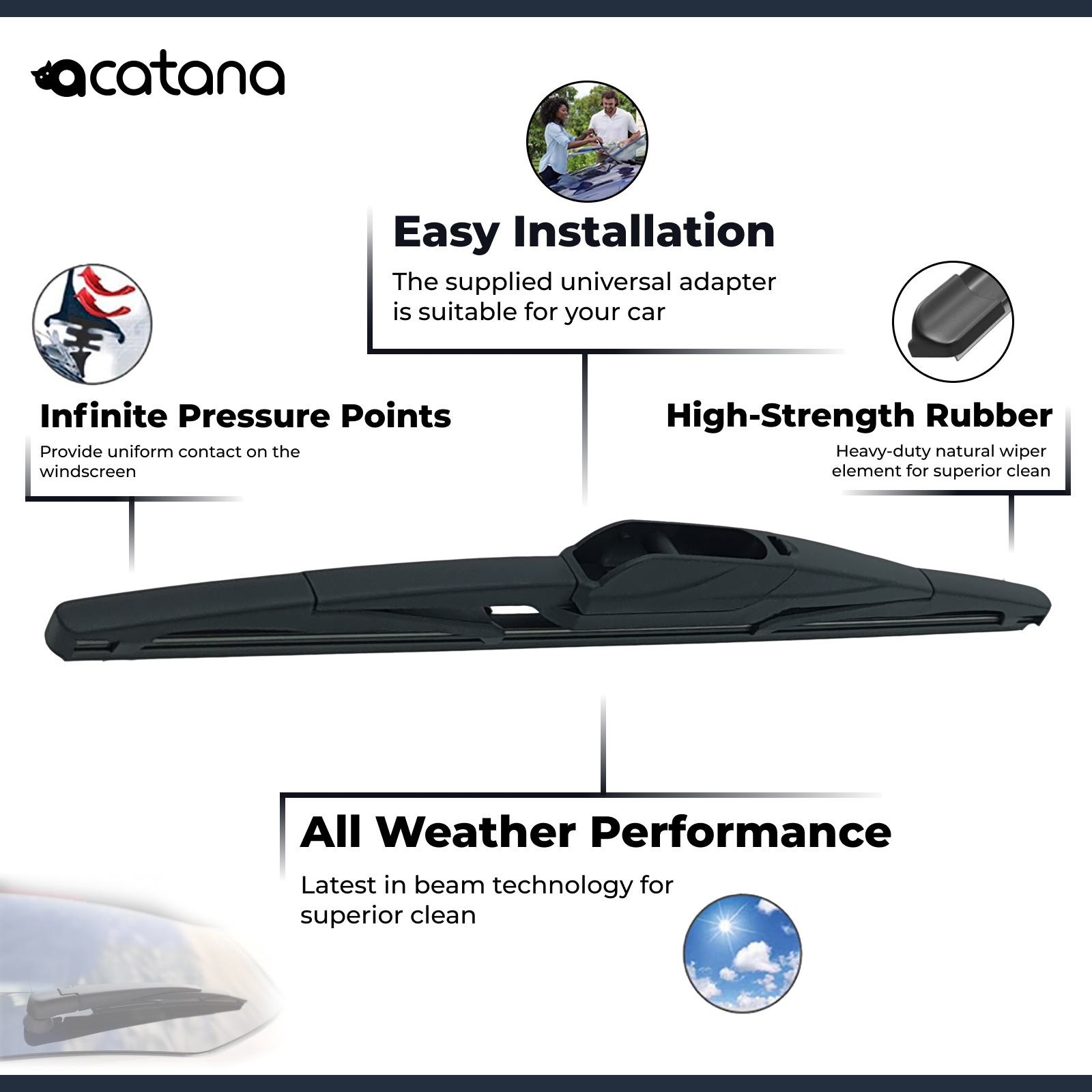 Rear Wiper Blade for Mitsubishi Pajero NT 2008 - 2011 2 Aurus Auto Rear Wiper Blade for Mitsubishi Pajero NT 2008 - 2011