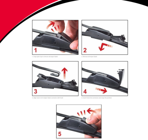 Premium Wiper Blades Set fit Mazda 2 DE 2007 - 2014 Front