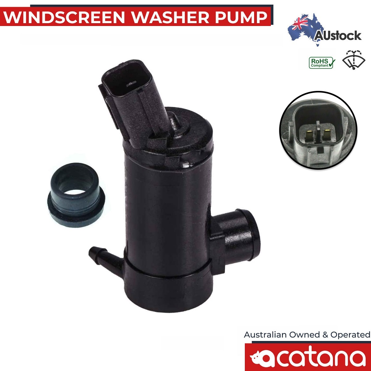 Windscreen Washer Pump for Mitsubishi Triton ML 2009 (Front) 1 Aurus Auto Windscreen Washer Pump for Mitsubishi Triton ML 2009 (Front)