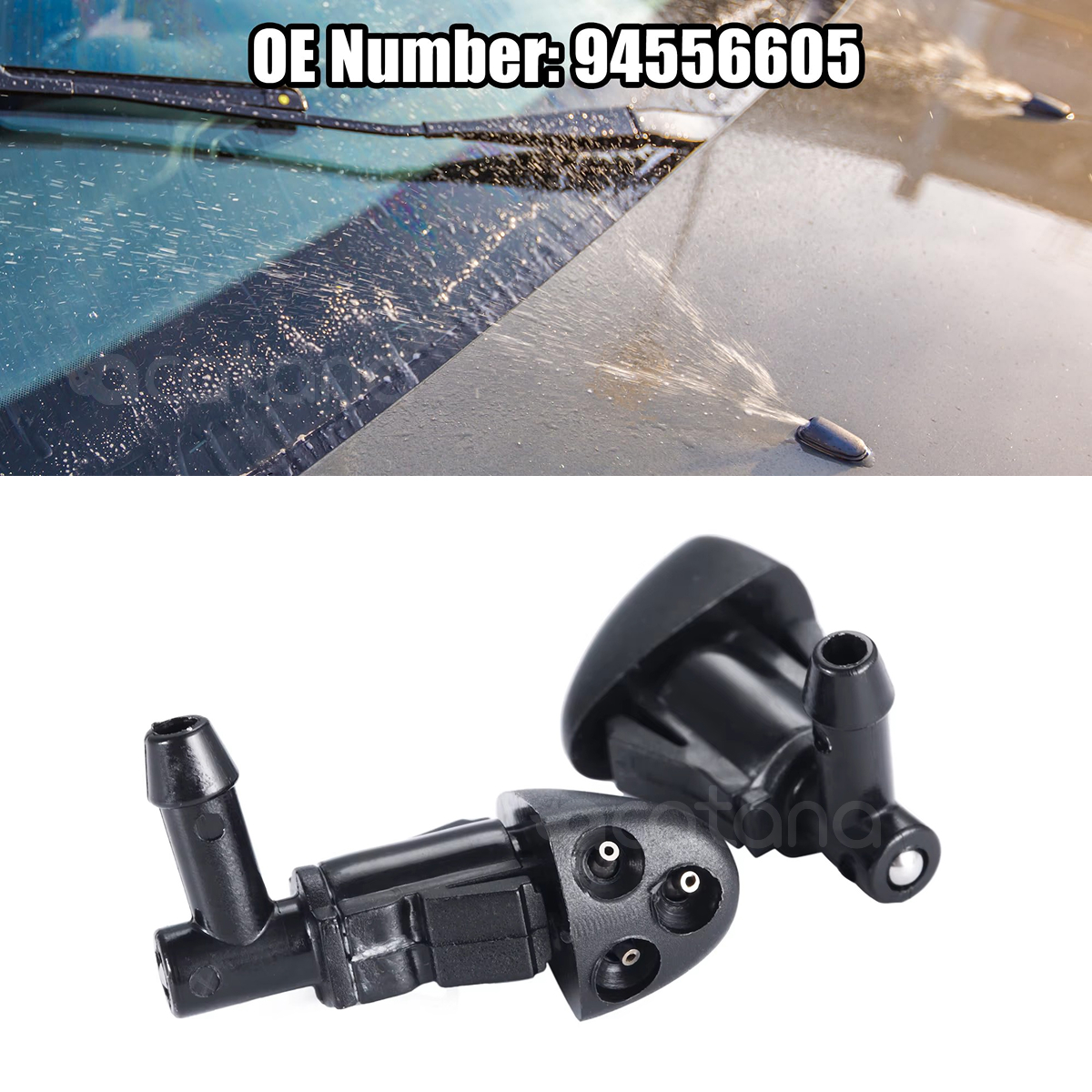 2pcs Windscreen Washer Jet Nozzles for Holden Chevrolet OEM 94556605 3 Aurus Auto 2pcs Windscreen Washer Jet Nozzles for Holden Chevrolet OEM 94556605