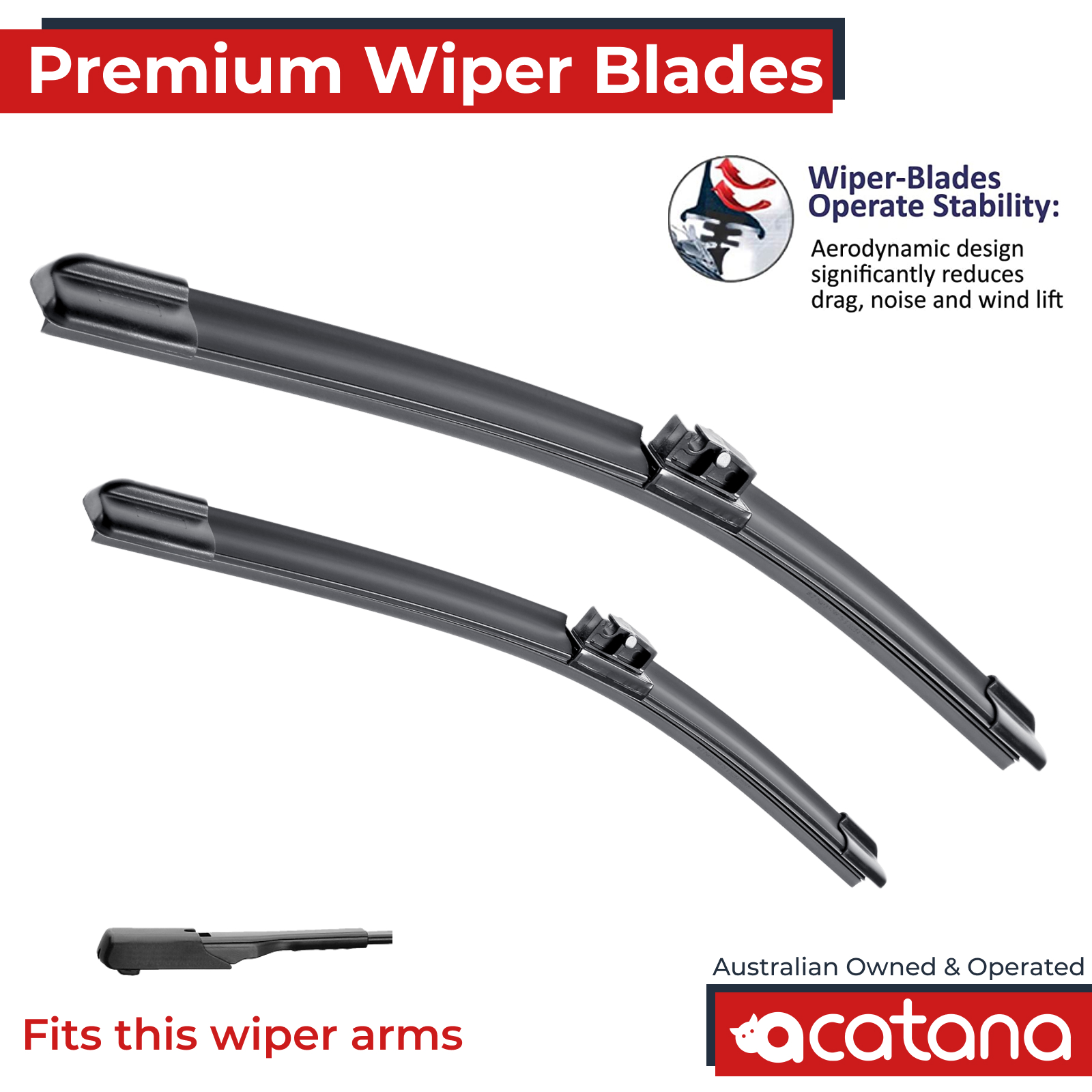 Premium Wiper Blades Set fit Mercedes Benz V-Class W447 2015 - 2024, Front Pair 1 Aurus Auto Premium Wiper Blades Set fit Mercedes Benz V-Class W447 2015 - 2024, Front Pair