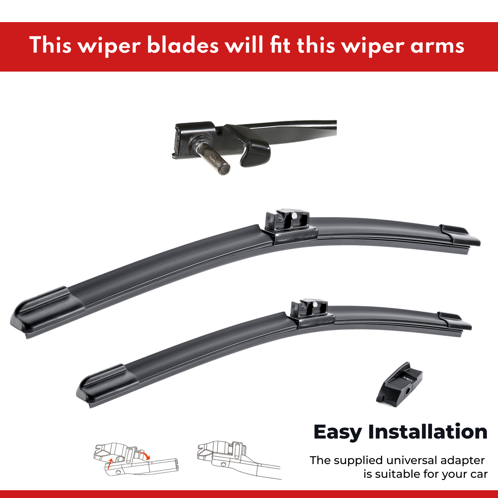 Premium Wiper Blades Set fit BMW 5 Series F11 Wagon 2010 - 2017 Front 5 Aurus Auto Premium Wiper Blades Set fit BMW 5 Series F11 Wagon 2010 - 2017 Front