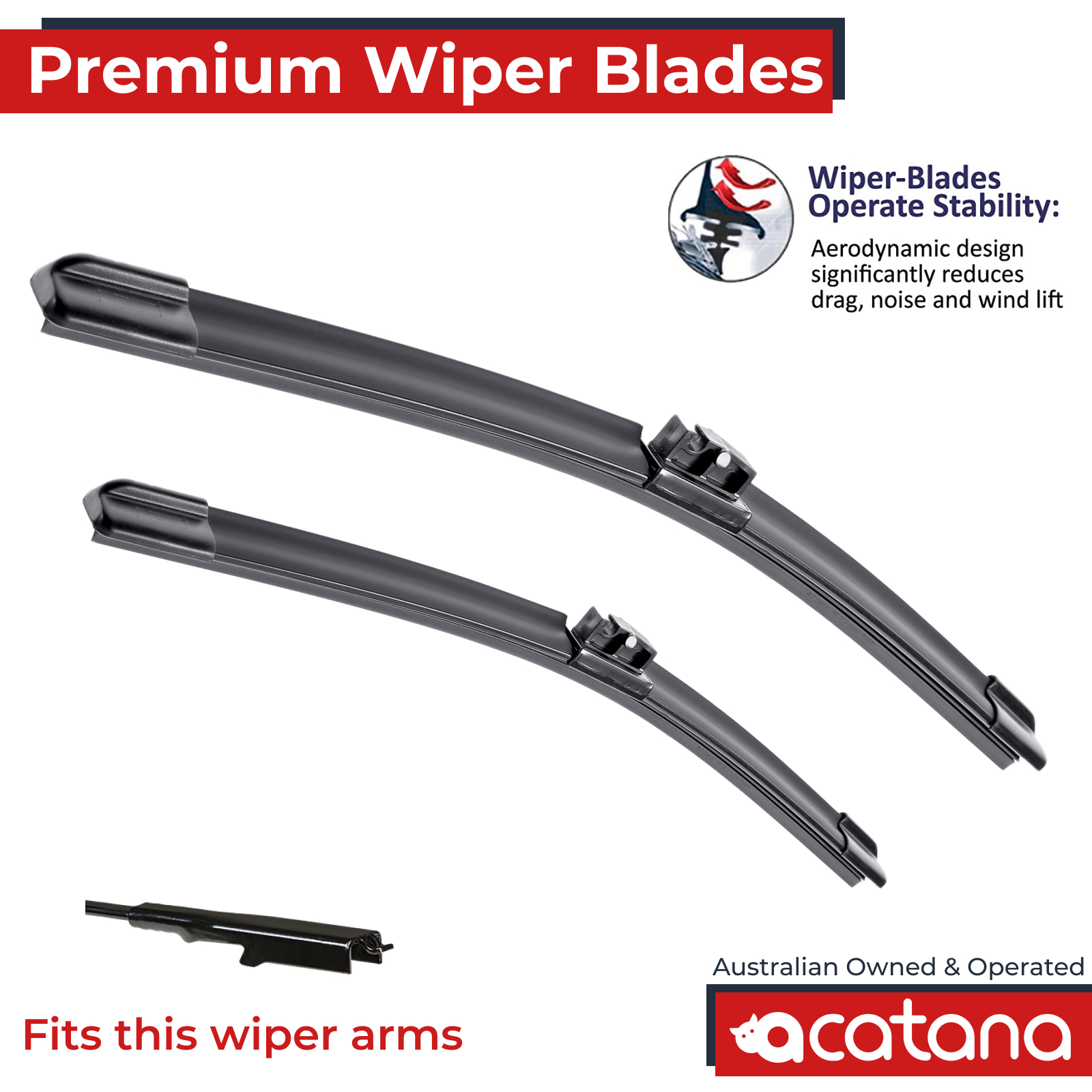 Premium Wiper Blades Set fit MINI Roadster R59 2012 - 2015, Front Pair 1 Aurus Auto Premium Wiper Blades Set fit MINI Roadster R59 2012 - 2015, Front Pair